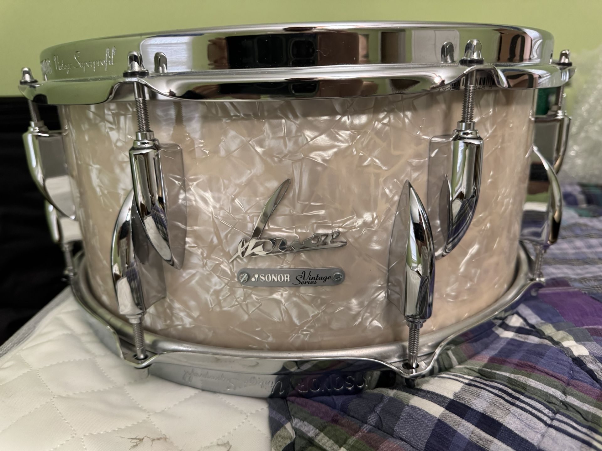 High End Beech Wood Snare Drum From Sonor Excellent Condition 