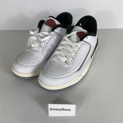 NIKE Air Jordan 2/3 White Black Metallic Silver Mens Size 8 [FD0383-148]