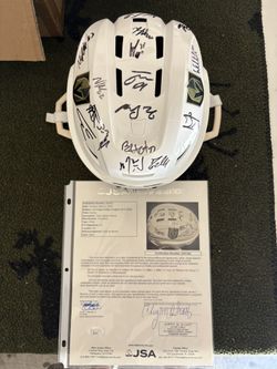 2017-18 Golden Knights Inaugural Team Signed Helmet !!! JSA 