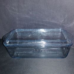 Fire King Blue Philbe Loaf Pan