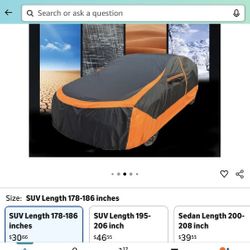 SUV car Cover All Weather Waterproof for Rogue, Toyota RAV4, Cadillac XT4, Honda CR-V, Subaru Forester, Lexus NX and Other Models - Outdoor Full Cover