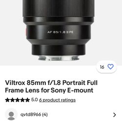 Viltrox Lens 85mm F1.6