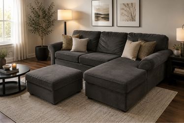 FREE DELIVERY Charcoal Grey sectional sofa