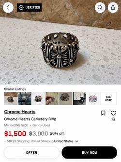 Chrome Hearts Cementery Ring