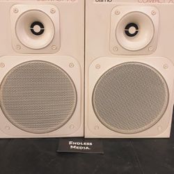 Jame Compacts 70S Audiophile Bookshelf Speaker Pair White 