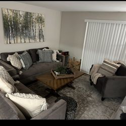 Magnolia Home  3 Piece Sinclair luxe fog sofa set