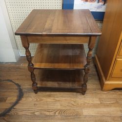 Solid Maple 3 Shelf Table 