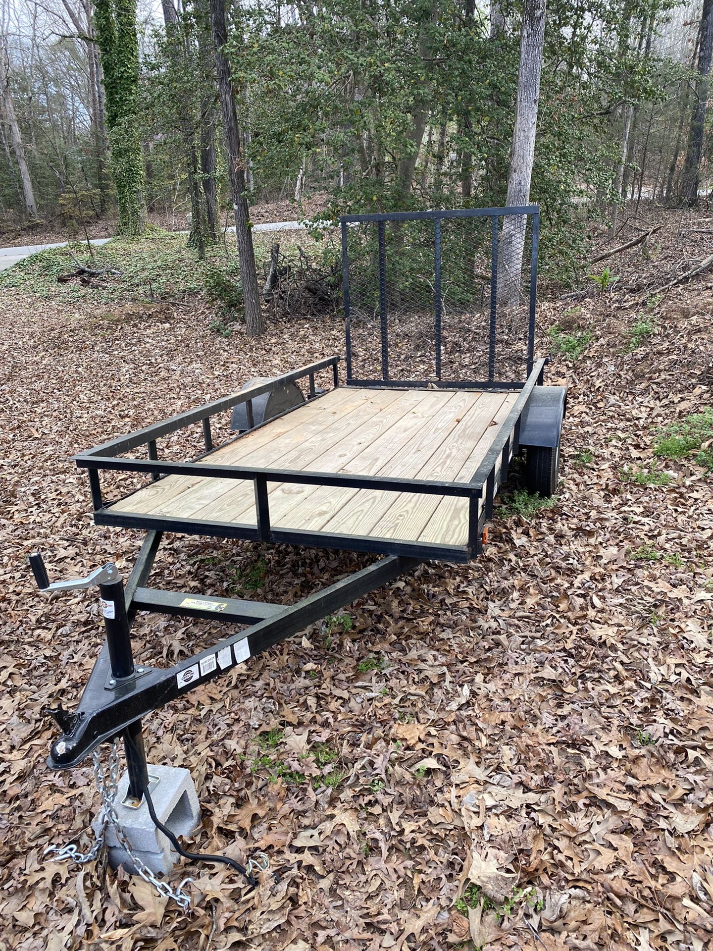 Carry-On Trailer 5-ft x 10-ft Treated Lumber Utility Trailer with Ramp Gate