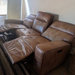 American Signature Leather Sofa