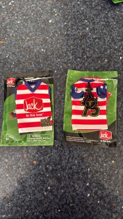 Jack in the box mini jersey key chain for trade