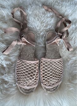 Castaner Flat Espadrille Ankle Wrap Sandals