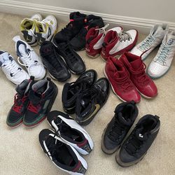 11 Pairs of Air Jordan / Team Jordan Bundle Lot Sizes 8.5-12