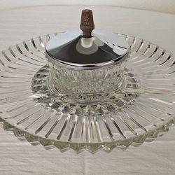 Kromex Chrome And Glass Lazy Susan