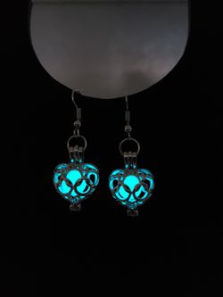 Glow in the dark Heart Earrings