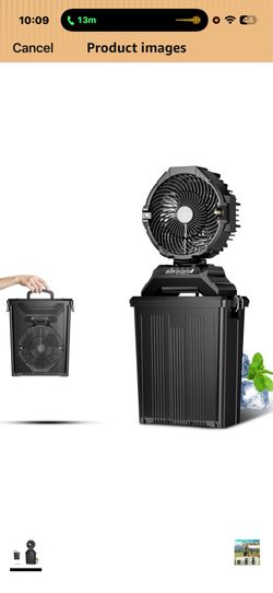 Portable Misting Fan for Outside,30000mAh Rechargeable Camping Mister Fan,15L Cooling Fan with Remote,4 Spray Speeds,4 Misting Modes,3 Light Modes for