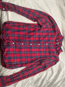 Red plaid button up