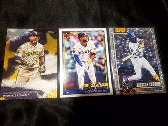 Jackson Chourio Milwaukee Brewers Topps Card Lot (3)