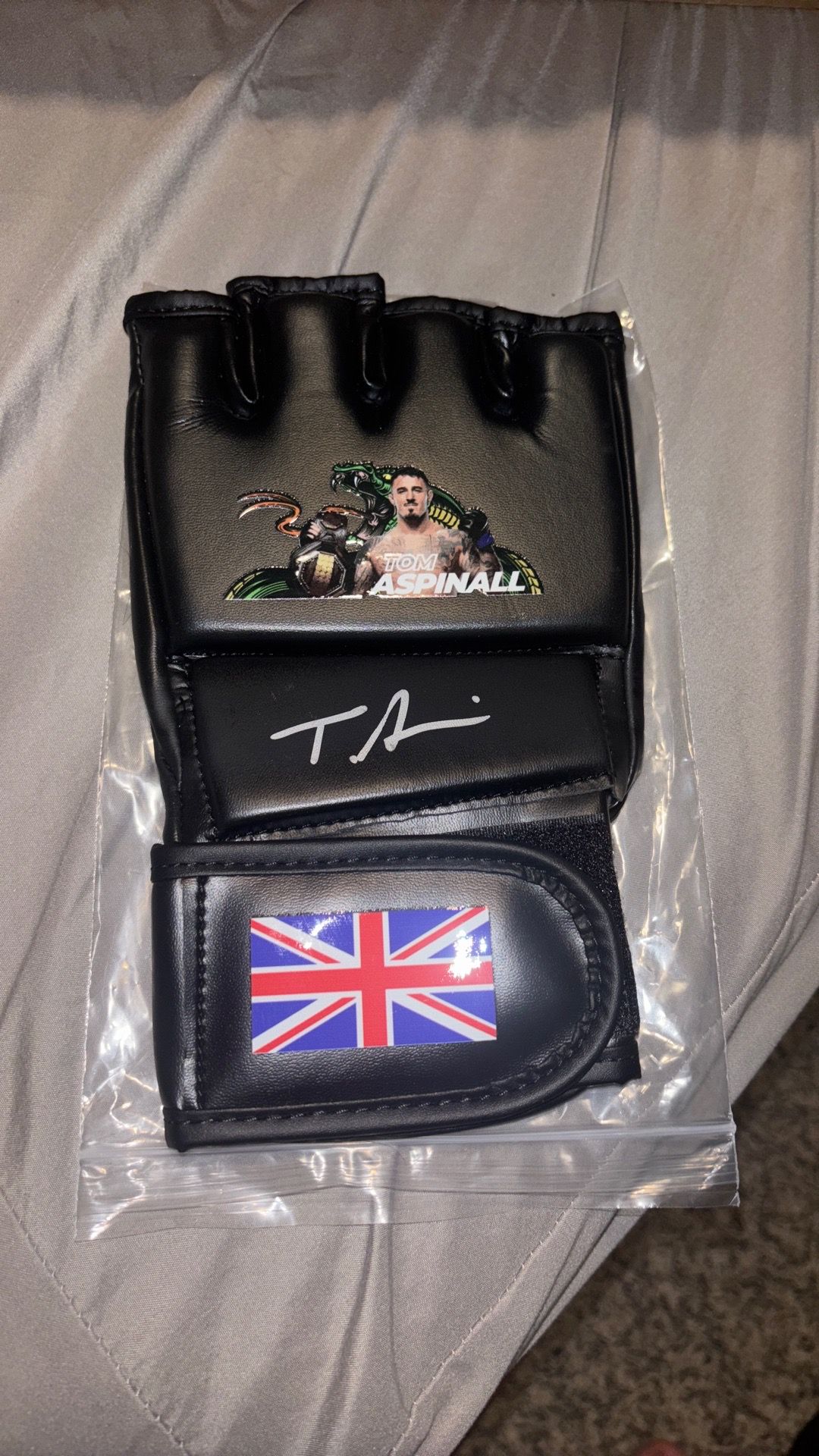 Tom Aspinall Autographed Glove
