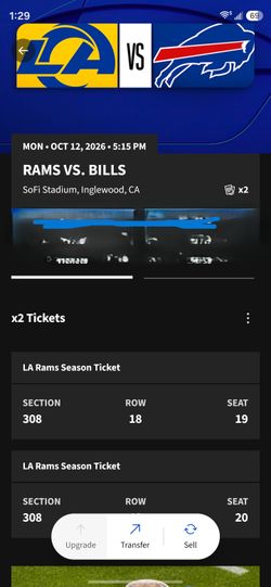 Rams Vs Bills Monday Night Oct 12