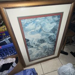 Large framed horse photo