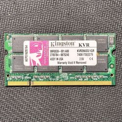 Kingston 1GB DDR SO-DIMM Laptop RAM 