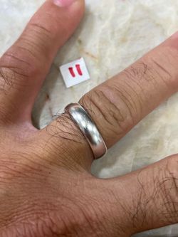 925 Sterling Silver Wedding Band  Size 11