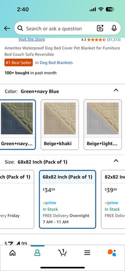 Water Proof Dog Pet Cover 68 x 32 Inch 