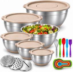 Stainless Steel Mixing Bowls with Lids