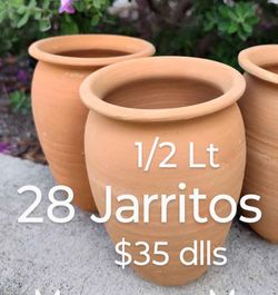 28 Jarritos De Barro 1/2 Lt 16oz $35 Dlls 