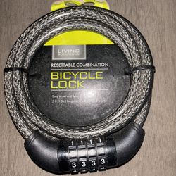 Living Solutions Resettable Combination Bicycle Lock