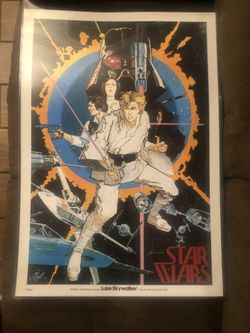 1976 Star Wars (Trilogy) Poster #1 Signed by Artist
