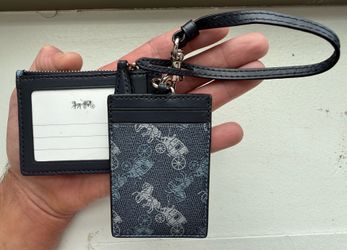 COACH Card Holder and Lanyard ID Set