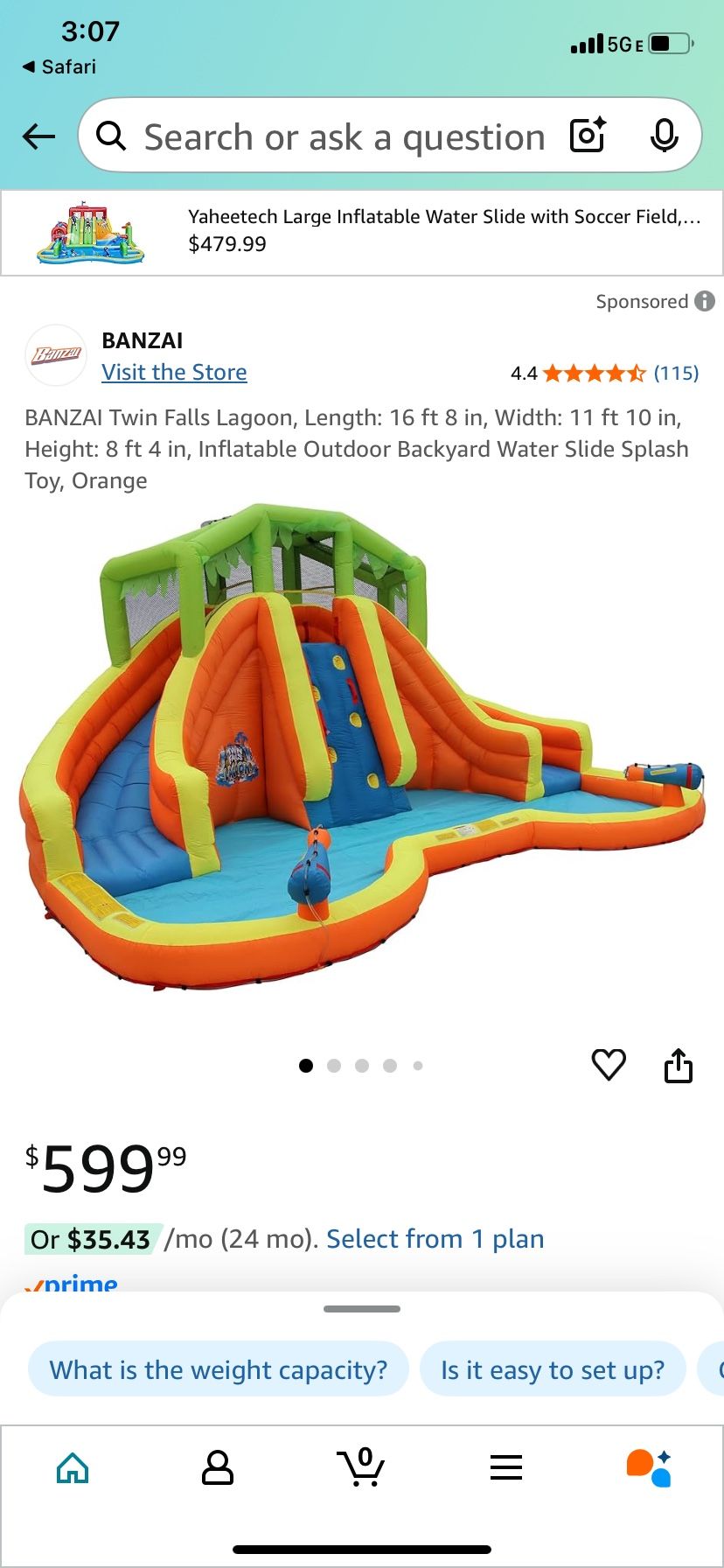 Water slide and Blower (Banzai Twin Falls Lagoon)