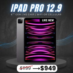 📱 iPad Pro 12.9" M2 (6ta Gen | Como Nueva) – Desde $949 + $1 de Entrada | 6 Meses de Garantía 🔥