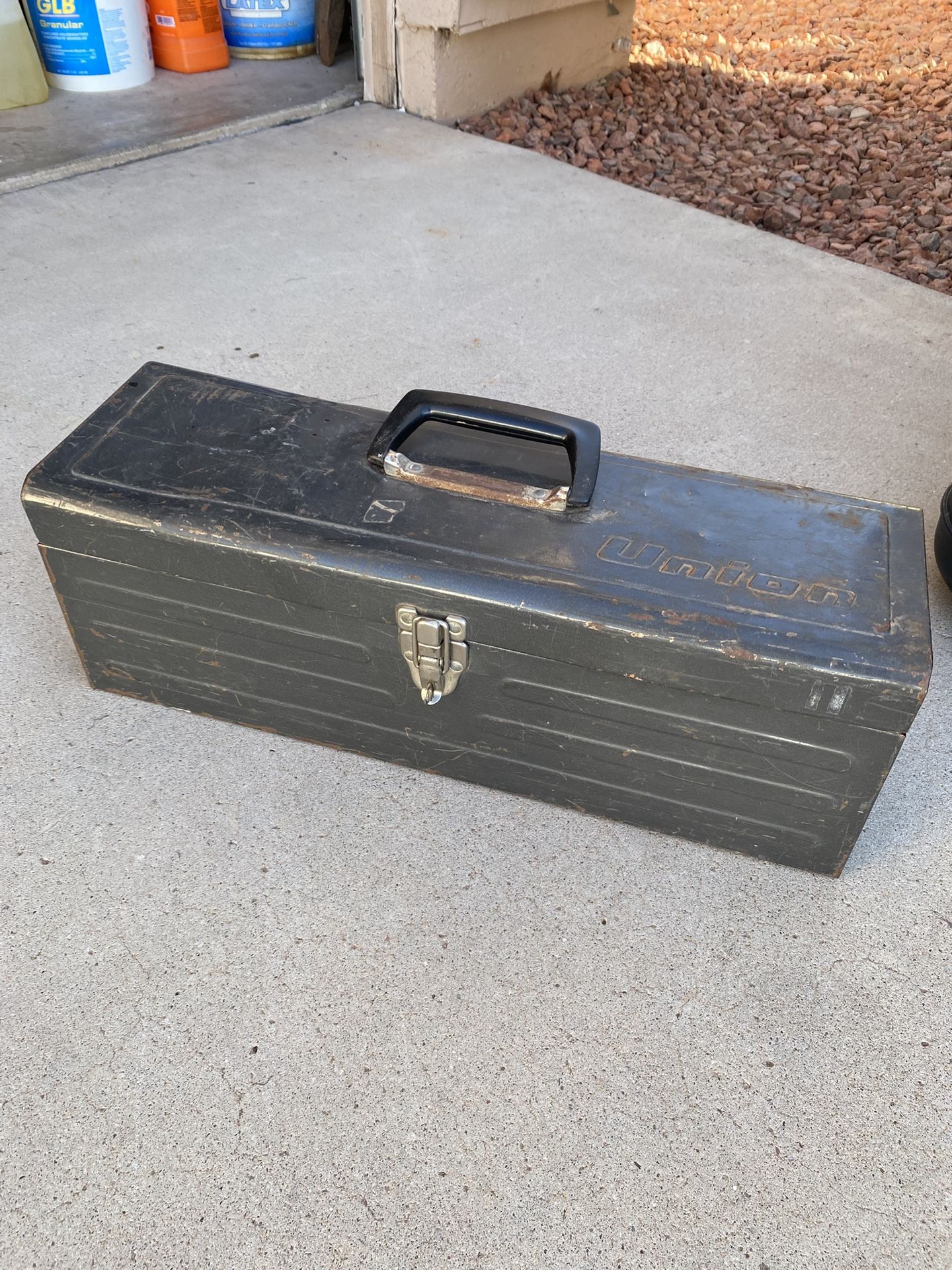 Vintage UNION Metal Tool Box