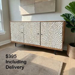 Ashley Furniture Solid Wood Boho Accent Sideboard Cabinet – Free Delivery 🚚