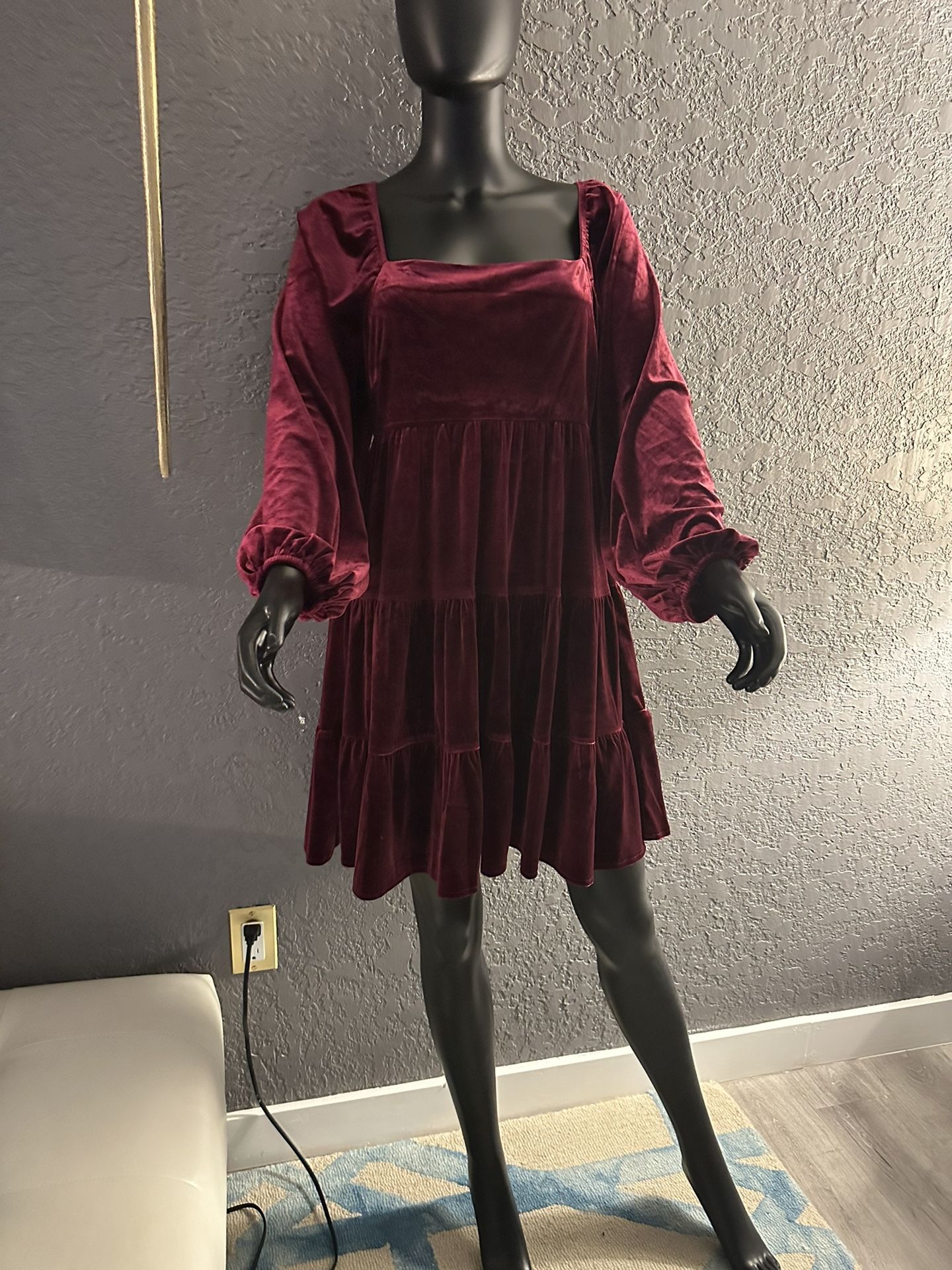 Velvet Red Dress