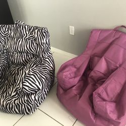 2 Adult- Big Joes Bean Bag Chairs