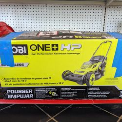 Ryobi Lawnmower With 2 Battery And Charger 