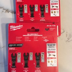 2 Milwaukee 49-25-1140 Oscillating Wood Plus  Multi-Tool Blade Kit (10 Blades)
