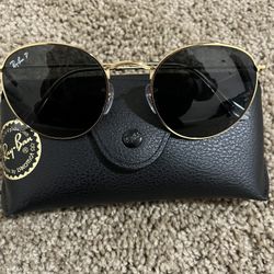 Ray Ban Gold Round Metal 