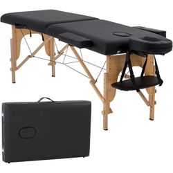 Folding Massage Bed / Spa Table – Portable w/ Headrest & Case
