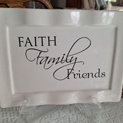 Candle And Ceramic Platter Set