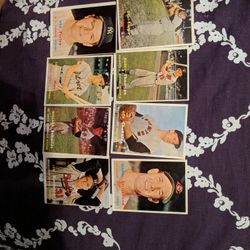 1957 Topps Baseball Cards.  Lot Of 8.  Good Condition.  