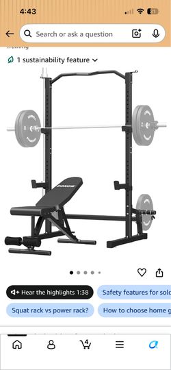 Squat rack without bench