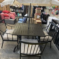 New Outdoor Dining Set Fully Assembled 6 Pc 