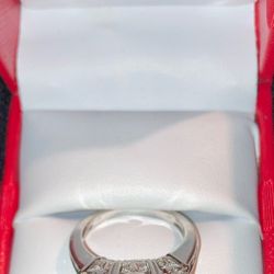 Engagement Ring Size 7 14k White Gold 3/4ct t.w Diamond 