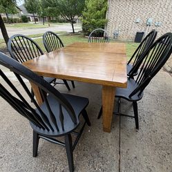 Table and 6 chairs solid wood