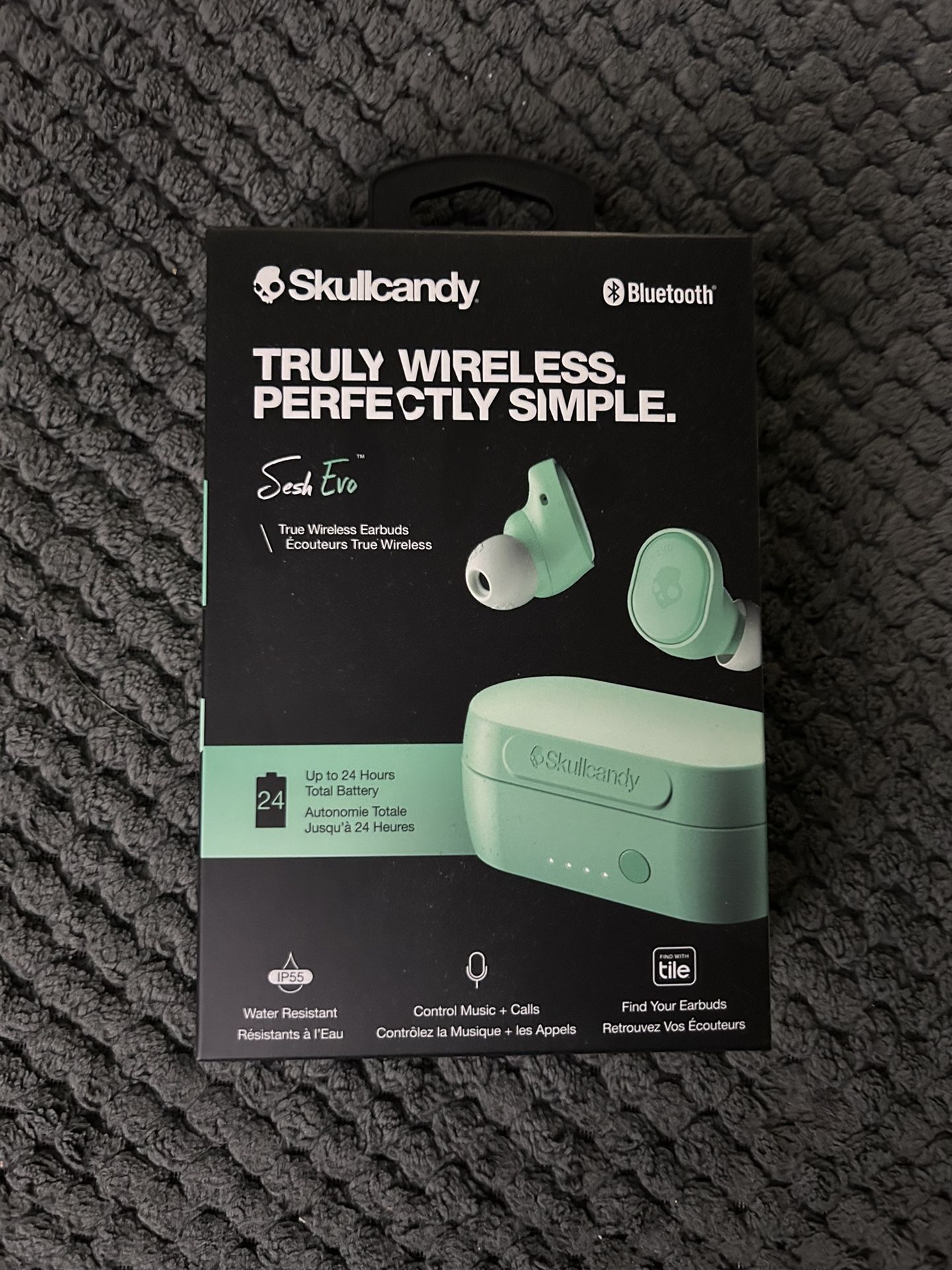 Skullcandy Sesh Evo Wireless Earbuds, Mint ~ NEW