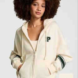 Pink Ivy Fleece Full Zip Up Hoodie Size M